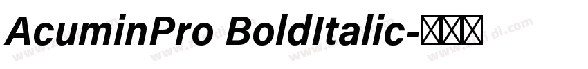 AcuminPro BoldItalic字体转换